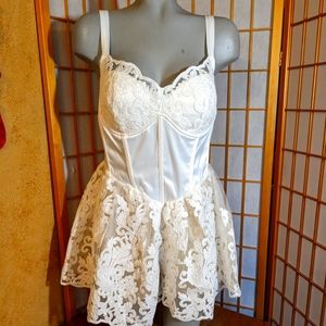 Blithe LA, lace, sequined romper dress with shorts LG, NEW with tags FINAL Price